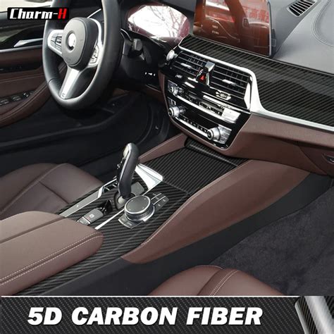 G30 Real Dry Carbon Fiber Style Interior Central Control Dashboard