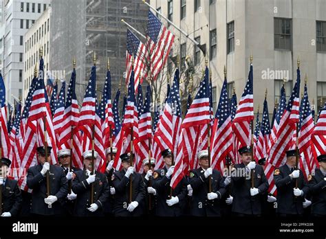 New York Usa 17th Mar 2023 Members Of The Nypd March In The 262nd