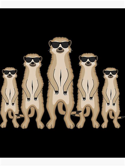 Erdmännchen Gruppe mit Sonnenbrille lustige Suricate Männer Frauen