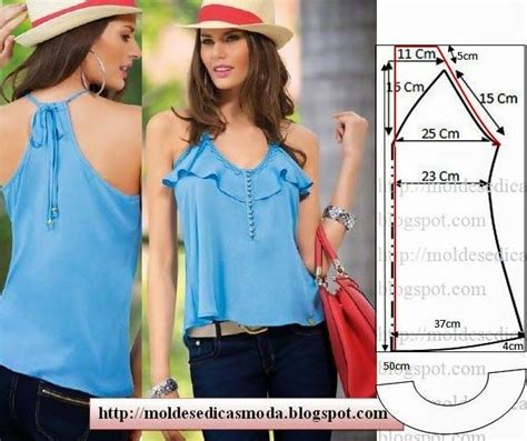 Moldes Moda por Medida BLUSA FÁCIL DE FAZER 21 Vestido sem costura