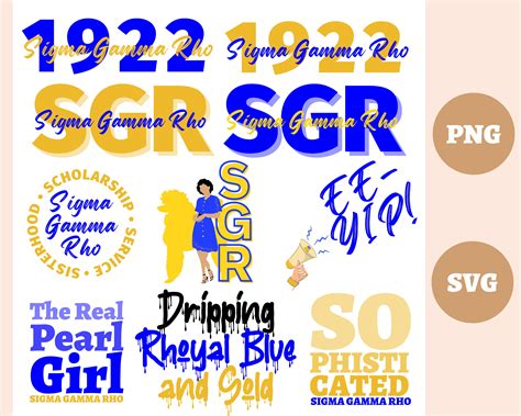 Sigma Gamma Rho Afbeeldingen SVG PNG SGRho 1922 Griekse Etsy Nederland