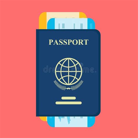 Vector Passport With Tickets Stock Vector Illustration Of