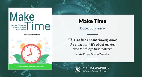 Book Summary - Make Time (Jake Knapp and John Zeratsky)