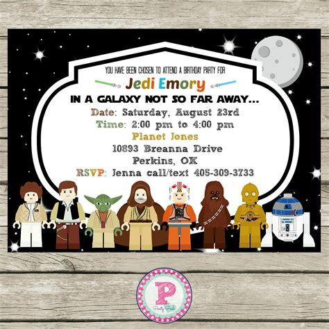 Star Wars Birthday Invitations Wording - Drevio : Free And Printable ...