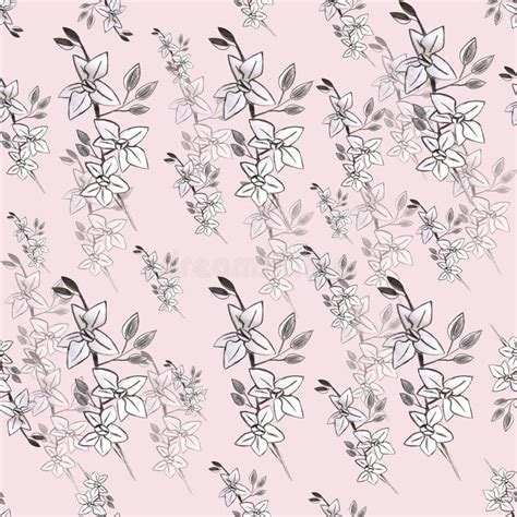 Orchids Pattern On Pale Pink Background Fashion Seamless Pattern