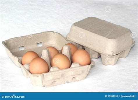 Eggs In The Package Stock Image Image Of Animal Groceries 35869345