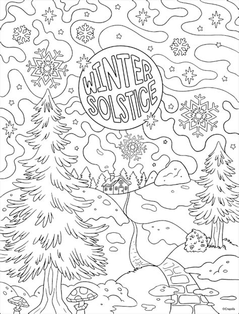 Crayola Canada | Winter Solstice Colouring Page