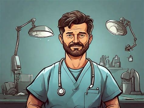 Premium Photo Hand Drawn Surgeon Cartoon Illustration