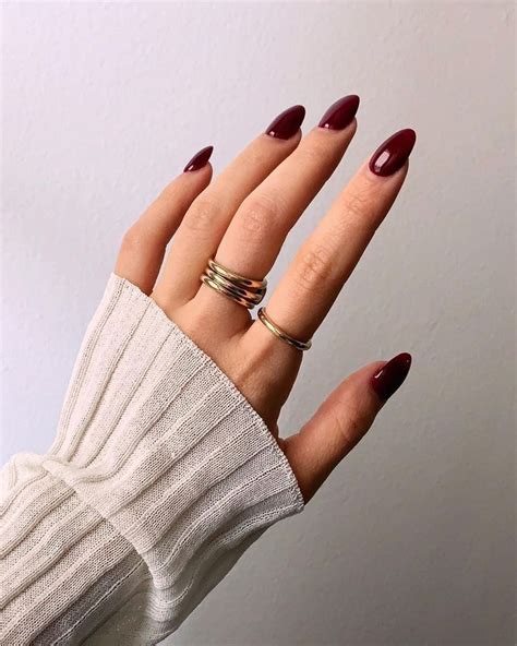 40 Unique Burgundy Nail Design Ideas Square Coffin Oval Almond