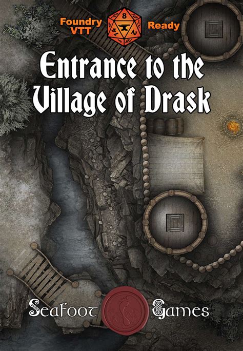 Entrance To The Village Of Drask X Battlemap With Adventure