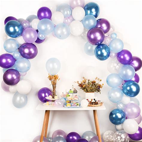 Amazon WEIKA Purple Blue Snowflake Balloon Garland Arch Kit 125Pcs