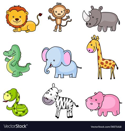 Cute Wild Animals Clipart