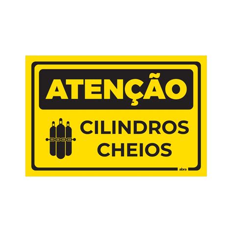 Placa De Sinaliza O Aten O Cilindros Cheios Pvc X Cm Shopee Brasil