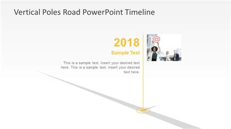 Vertical Poles Road PowerPoint Timeline & Presentation Slides