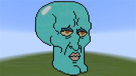 Handsome Squidward Minecraft Pixel Art by CobaltBrony on DeviantArt