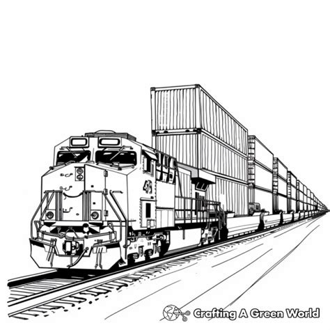 Freight Train Coloring Pages - Free & Printable!