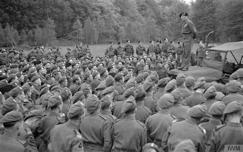 General Sir Bernard Montgomery Standing On The Bonnet Of A Jeep