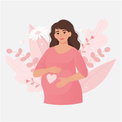 Beautiful Pregnant Bellies Drawings Illustrations Royalty Free Vector