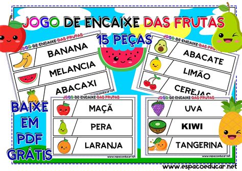 Atividades Com Frutas Educação Infantil Para Imprimir