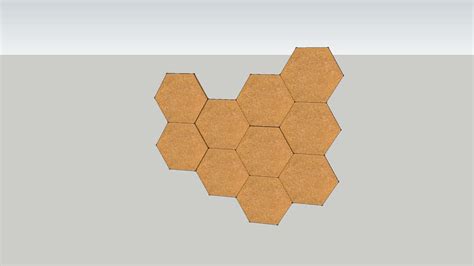 Panel Escritorio Hexagonos Corcho 3d Warehouse