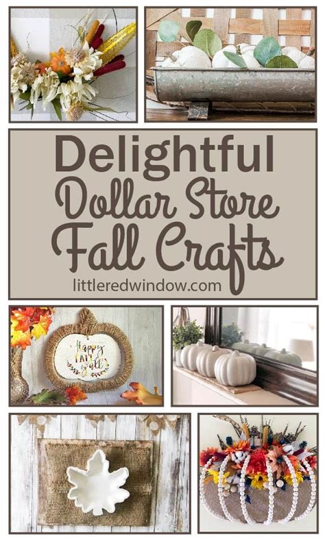 Delightful Dollar Store Fall Crafts - Little Red Window