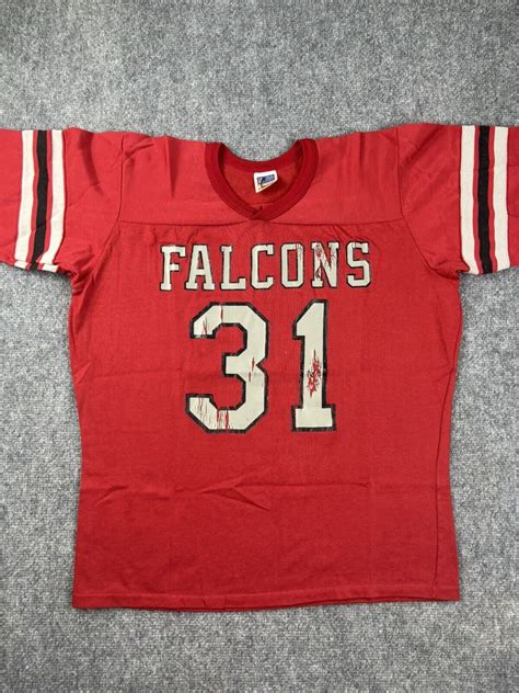 Vintage Atlanta Falcons Jersey Adult Size Medium Red Rawlings Nfl