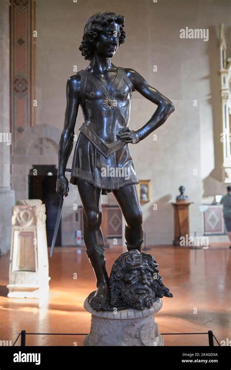 Statue Of David By Andrea Del Verrocchio In The Bargello Museum