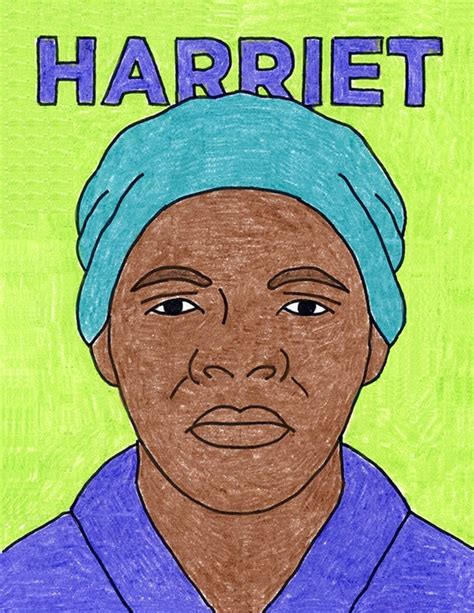 How To Draw Harriet Tubman Tutorial And Harriet Tubman Coloring Page