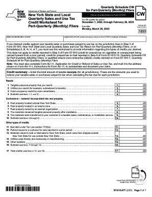 Fillable Online Form ST 810 ATT New York State And Local Quarterly