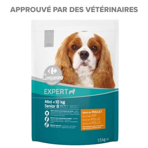 Croquettes Pour Chien Senior Mini Au Poulet Carrefour Companino Le