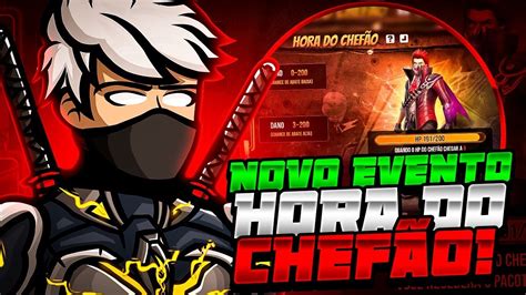 FREE FIRE AO VIVO NOVO EVENTO HORA DO CHEFÃO YouTube