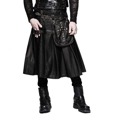 Gothic Leather Kilt