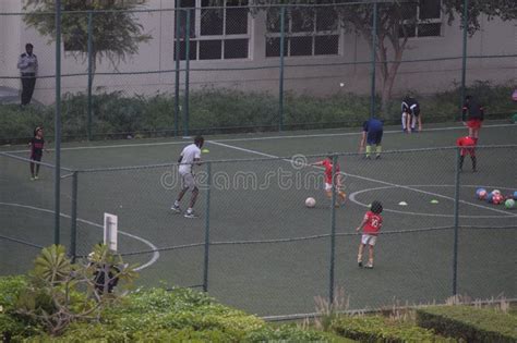 Kids Getting Football Training on the Ground Editorial Stock Image ...