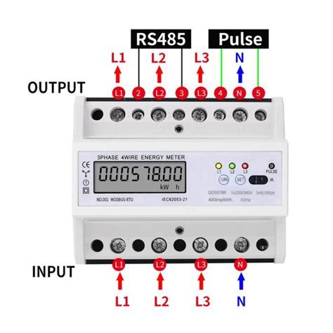 Compteur Kwh Compteur Numérique Lcd Kwh 3 Phases 4 Fils Wattmètre