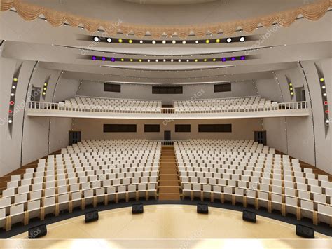 Interior del teatro moderno construido en 3D — Foto de stock © Wassiliy ...