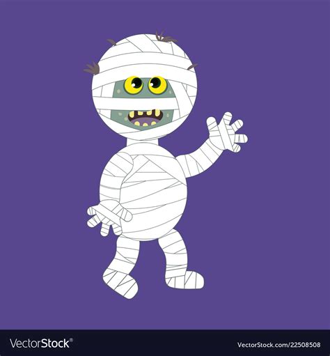 Halloween mummy cartoon - funny Royalty Free Vector Image