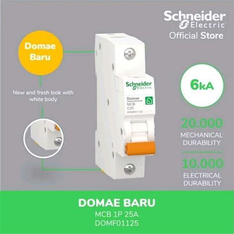 Jual Mcb Domae Schneider A Ampere Phase Di Seller Utama Jaya