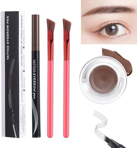 Amazon Ranervz Eyebrow Brush Set D Hair Stroke Brow Stamp