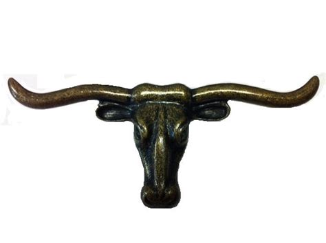 Buck Snort Lodge Decorative Hardware Cabinet Knobs and Pulls Longhorn ...