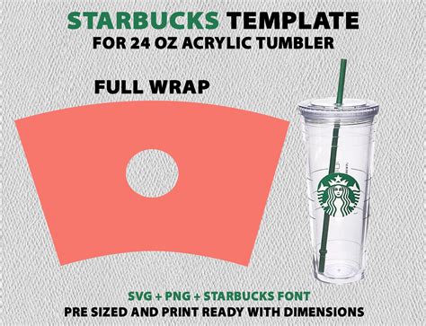 Starbucks Oz Tumbler Template Svg Png Acrylic Tumbler Etsy M Xico