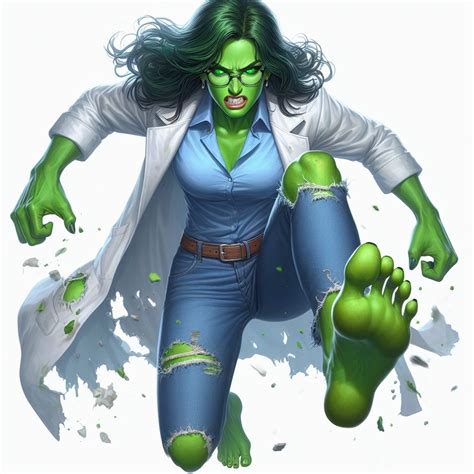 Dr. She Hulk shows her bare feet by TheBarefootSheHulk on DeviantArt