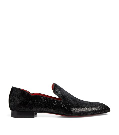 Christian Louboutin Dandy Chick Velvet Loafers In Black For Men Lyst