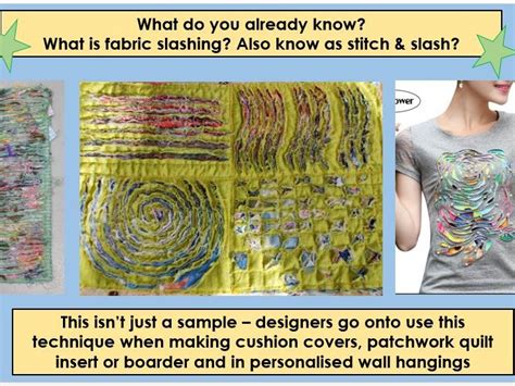 Art Textiles Skills: Fabric Slashing | Teaching Resources