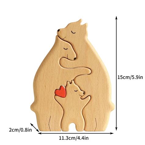 Henpk Clearance Under 5 Decoration Ornaments Hand Carved Wooden Love