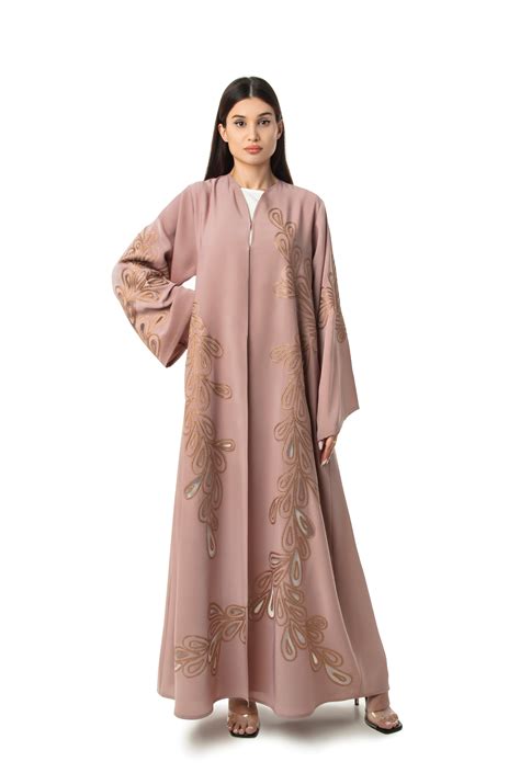 Buy Online Dusty Rose Abaya With Ary Design Luxury Abaya Dubai