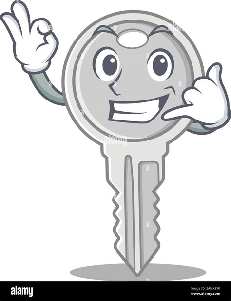 call  funny key mascot picture style stock vector image art alamy