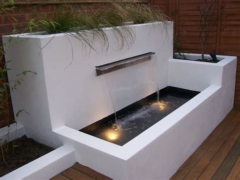 water feature  built  planting lighting water features