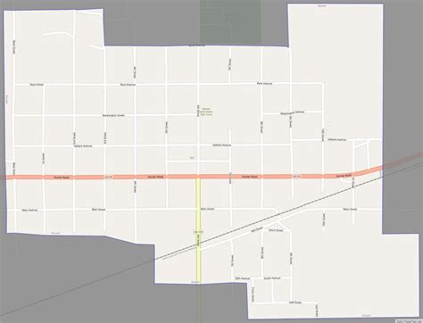 Map of Boswell town, Oklahoma