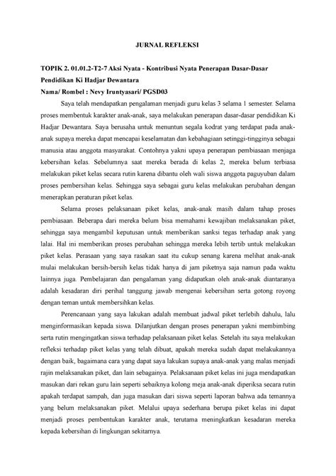 Aksi Nyata Tugas Filosofi Pendidikan Jurnal Refleksi Topik 2 0101