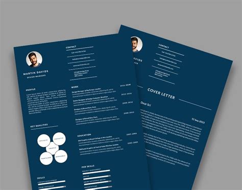 Modern Resume Tamplate Design For Psd Templatemonster